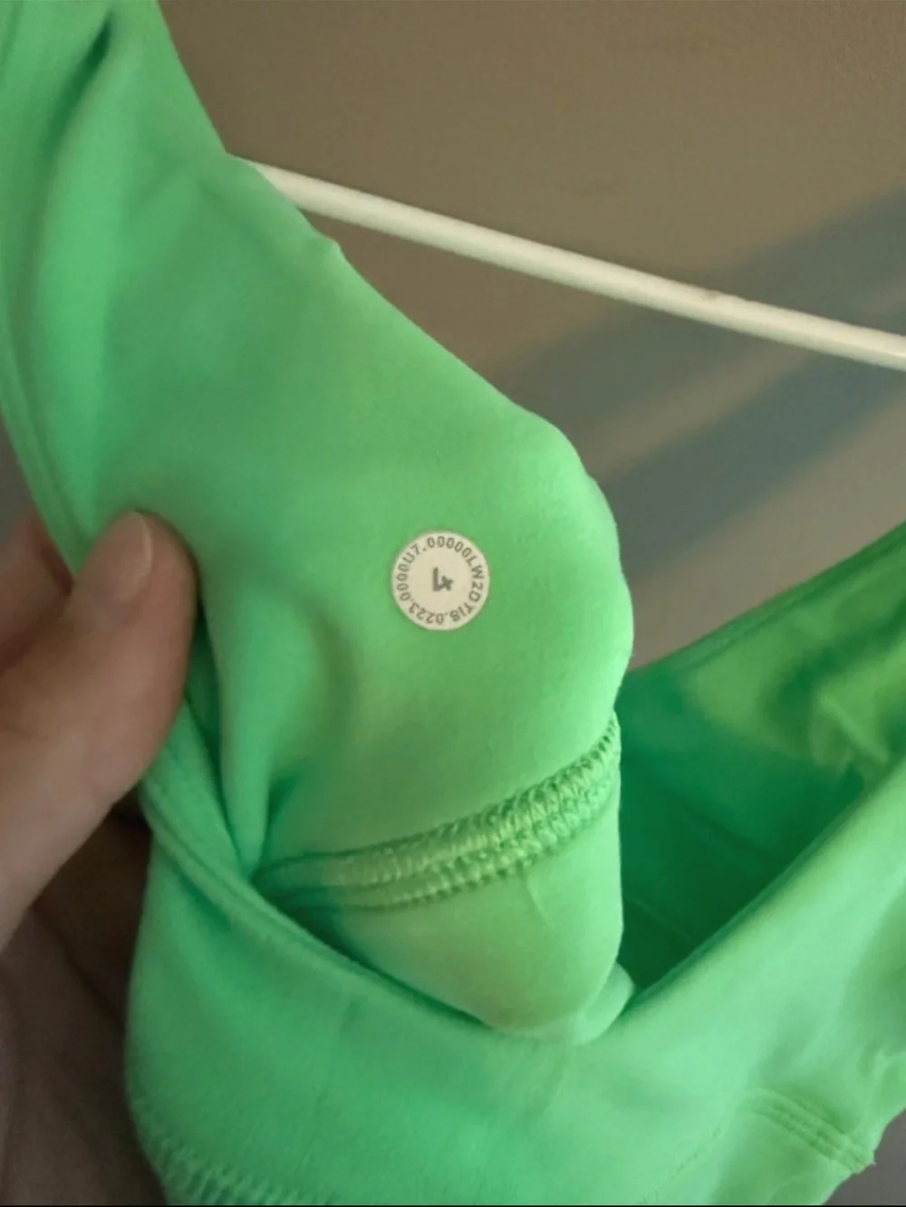 lululemon athletica Neon Green V‑Neck Sports Bra